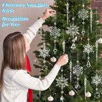 Acrylic Ice Strip Ornaments | 10Pcs Acrylic Ice Strip Snow Ornaments - Stunning Holiday Ceiling Decor for Your Christmas Tree - Cosrac