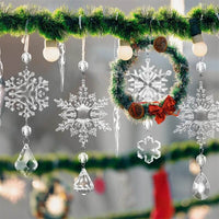 Acrylic Ice Strip Ornaments | 10Pcs Acrylic Ice Strip Snow Ornaments - Stunning Holiday Ceiling Decor for Your Christmas Tree - Cosrac