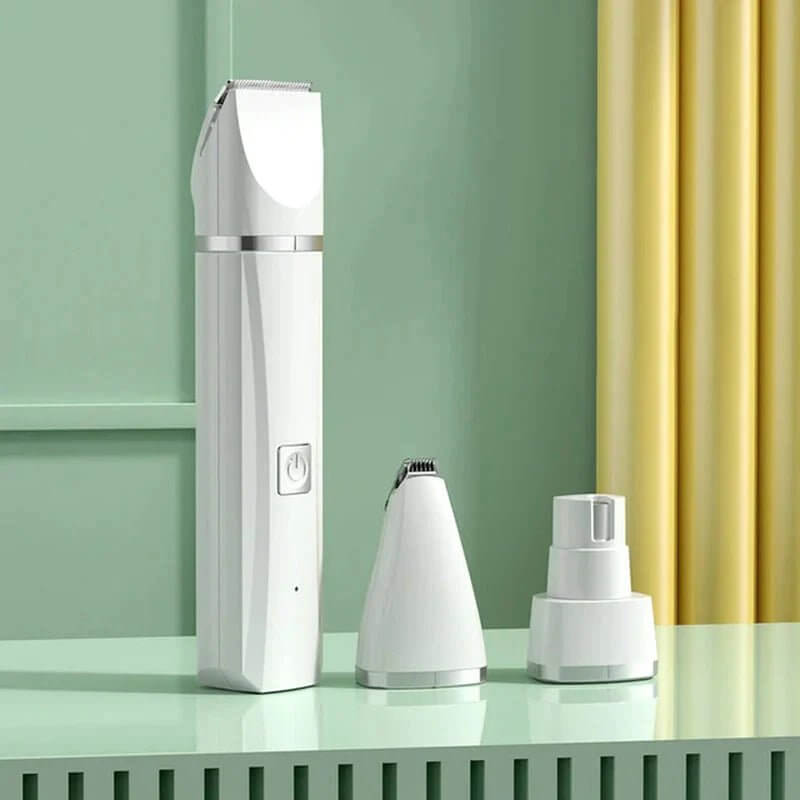 Electric pet grooming kit | 4 in 1 pet hair trimmer | Dog and cat grooming clippers | Rechargeable pet hair trimmer | Low-noise pet grooming tool | Professional pet clipper set | Portable pet grooming kit | Safe and easy pet trimmer | All-in-one grooming tool for pets | Cordless pet grooming clippers