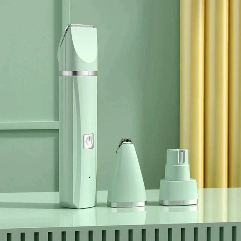 Electric pet grooming kit | 4 in 1 pet hair trimmer | Dog and cat grooming clippers | Rechargeable pet hair trimmer | Low-noise pet grooming tool | Professional pet clipper set | Portable pet grooming kit | Safe and easy pet trimmer | All-in-one grooming tool for pets | Cordless pet grooming clippers