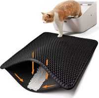 Ultimate Cat Litter Trapping Mat | Cat Litter litter trapping mat | Non-slip cat litter mat | Waterproof litter catcher | Double-layer cat mat | Easy clean litter mat | Pet litter control mat | Durable EVA cat mat | Anti-tracking litter mat | Large cat litter pad | Soft cat paw-friendly matr Trapping Mat - Cosrac