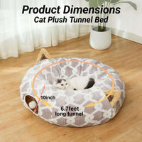 Cozy Cat Tunnel Bed  | Cozy Large Cat Tunnel Bed - Christmas Tree PCat tunnel bed | Interactive cat toy | Cat play tunnel | Cozy cat hideaway | Indoor cat playground | Fluffy toy cat bed | Cat activity tunnel | Comfortable cat lounge | Pet tunnel bed | Cat exercise toylaytime - Fluffy Toy Balls - Cosrac