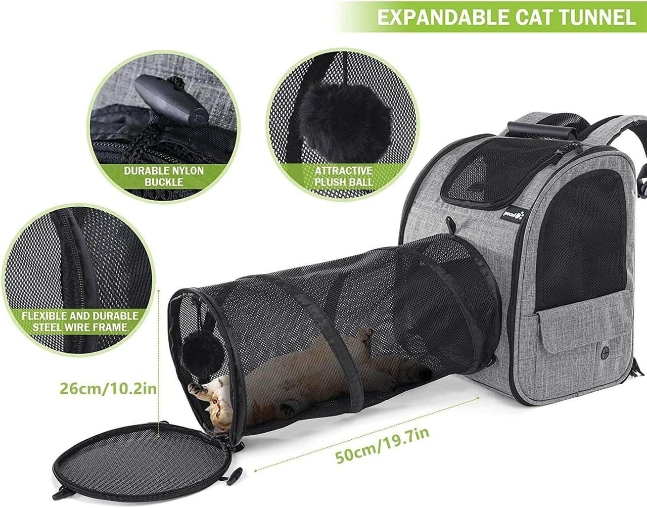 Expandable Pet Carrier Backpack  | Pet travel backpack | Cat carrier backpack | Small dog backpack | Breathable pet carrier | Portable pet bag | Foldable travel carrier | Pet tunnel backpack | Comfortable pet carrier | Outdoor pet travel bag