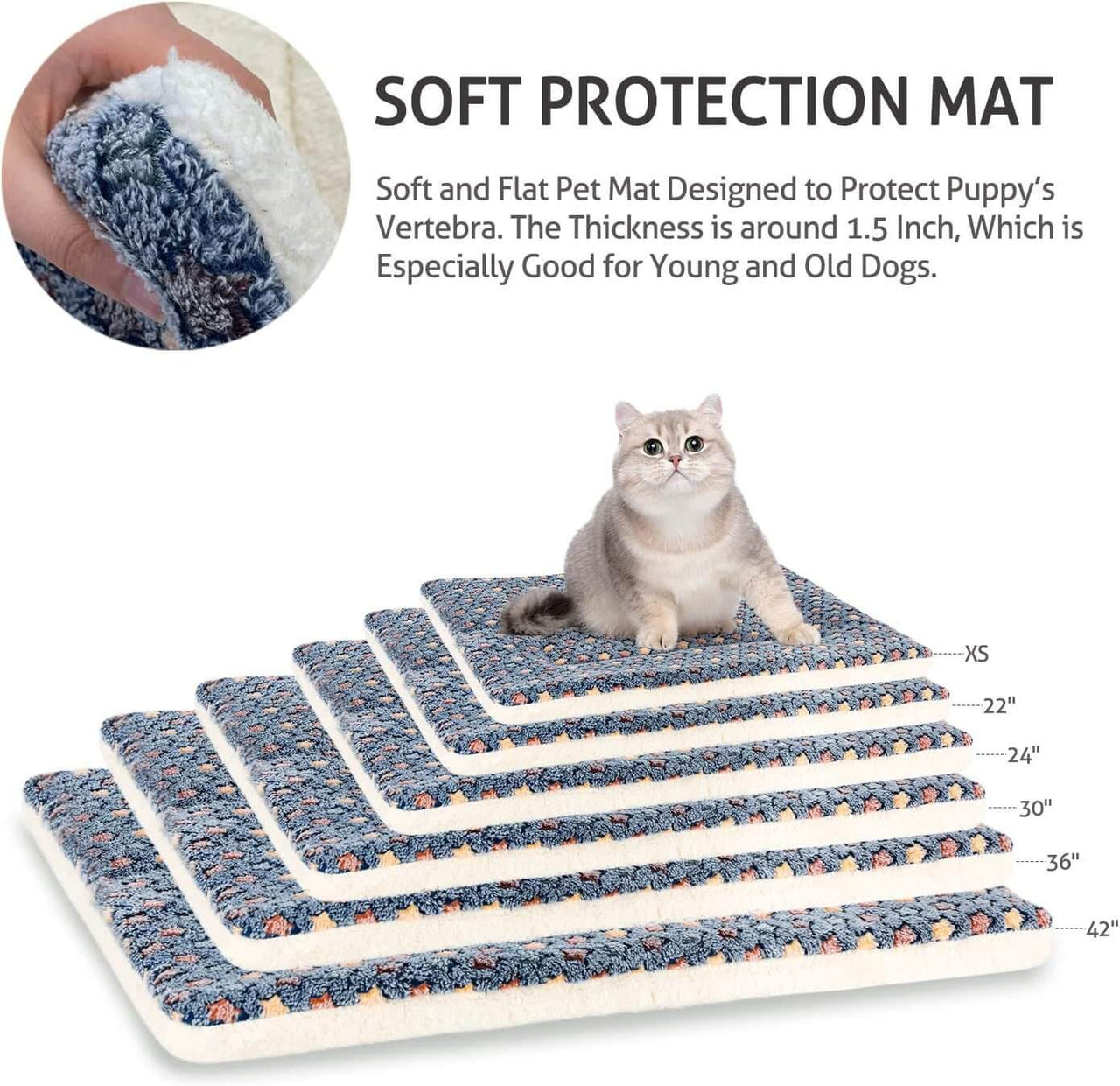 reversible dog crate pad | Reversible dog bed pad | Crate pad for dogs | Plush dog crate liner | Washable dog bed pad | Comfortable pet pad | Durable crate mat | Soft dog cushion | Pet bed insert | Non-slip dog pad | Cozy dog bedding