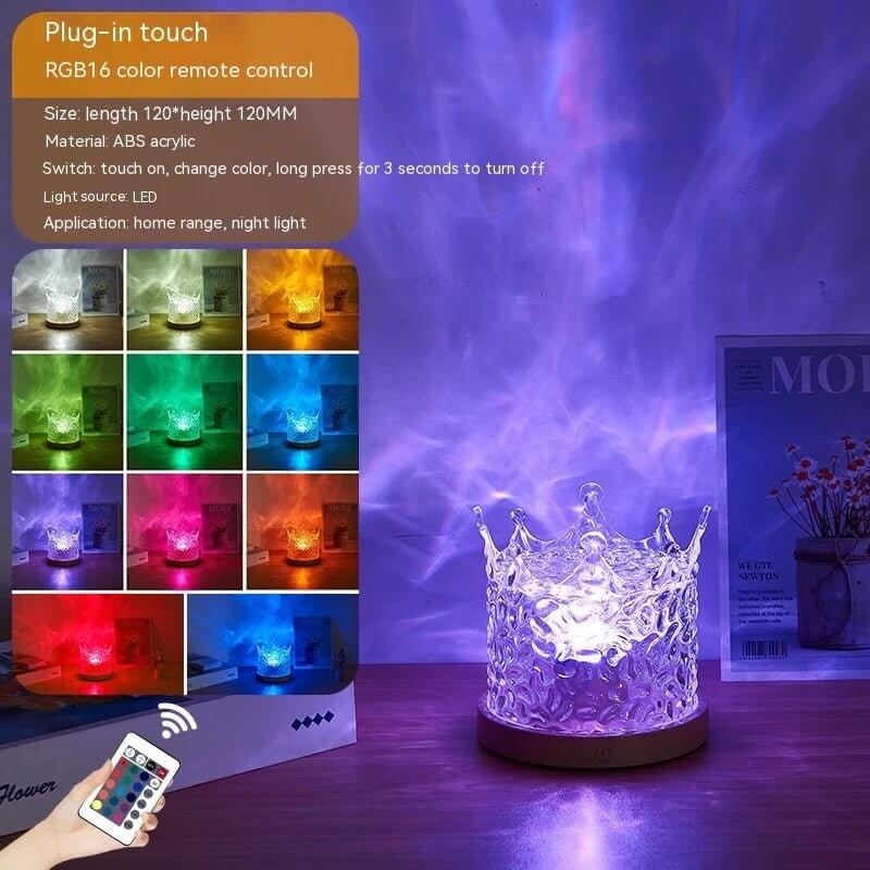 Crystal RGB Table Lamp | Crystal LED lamp | RGB night light | Multicolor table lamp | Touch control bedside lamp | Decorative LED lamp | Modern home décor light | Crystal mood light | Rechargeable table lamp | Ambient lighting lamp | Romantic bedside light
