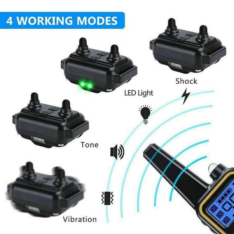 Waterproof Dog Shock Trainer | Waterproof dog training collar | Remote dog shock trainer | Rechargeable pet training collar | Dog obedience training device | Long-range dog trainer | Adjustable electric dog collar | Anti-bark training collar | Safe vibration dog trainer | Professional dog training tool | Pet behavior correction collar
