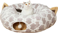 Cozy Cat Tunnel Bed  | Cat tunnel bed | Interactive cat toy | Cat play tunnel | Cozy cat hideaway | Indoor cat playground | Fluffy toy cat bed | Cat activity tunnel | Comfortable cat lounge | Pet tunnel bed | Cat exercise toy