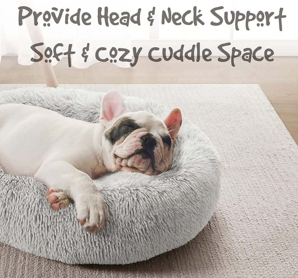 Cozy Donut Dog Bed | Ultimate Donut dog bed | Cozy pet bed | Anti-anxiety dog bed | Plush dog cushion | Comfortable dog bed | Small dog bed | Medium dog bed | Large dog bed | Pet sleep bed | Soft dog bed Cozy Donut Dog Bed - Anti-Anxiety Comfort - Cosrac