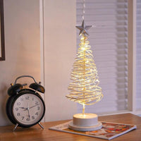 Elegant LED Tree Lamp | Modern Dimmable Home Décor Light | LED Christmas tree lamp | Wrought iron desk ornament | Holiday tree light | Festive LED décor | Christmas night lamp | Tabletop Christmas light | Decorative holiday lamp | Warm white LED tree | Christmas home decoration | Modern Christmas desk light