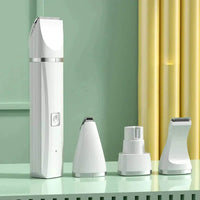 Electric pet grooming kit | 4 in 1 pet hair trimmer | Dog and cat grooming clippers | Rechargeable pet hair trimmer | Low-noise pet grooming tool | Professional pet clipper set | Portable pet grooming kit | Safe and easy pet trimmer | All-in-one grooming tool for pets | Cordless pet grooming clippers