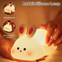 Cute LED Bunny Lamp | Rabbit night light | Touch sensor lamp | Cute LED bedside light | Kids bedroom décor | Rechargeable night lamp | Bunny night light | Soft warm glow lamp | Nursery table light | Portable touch lamp | Adorable bunny décor