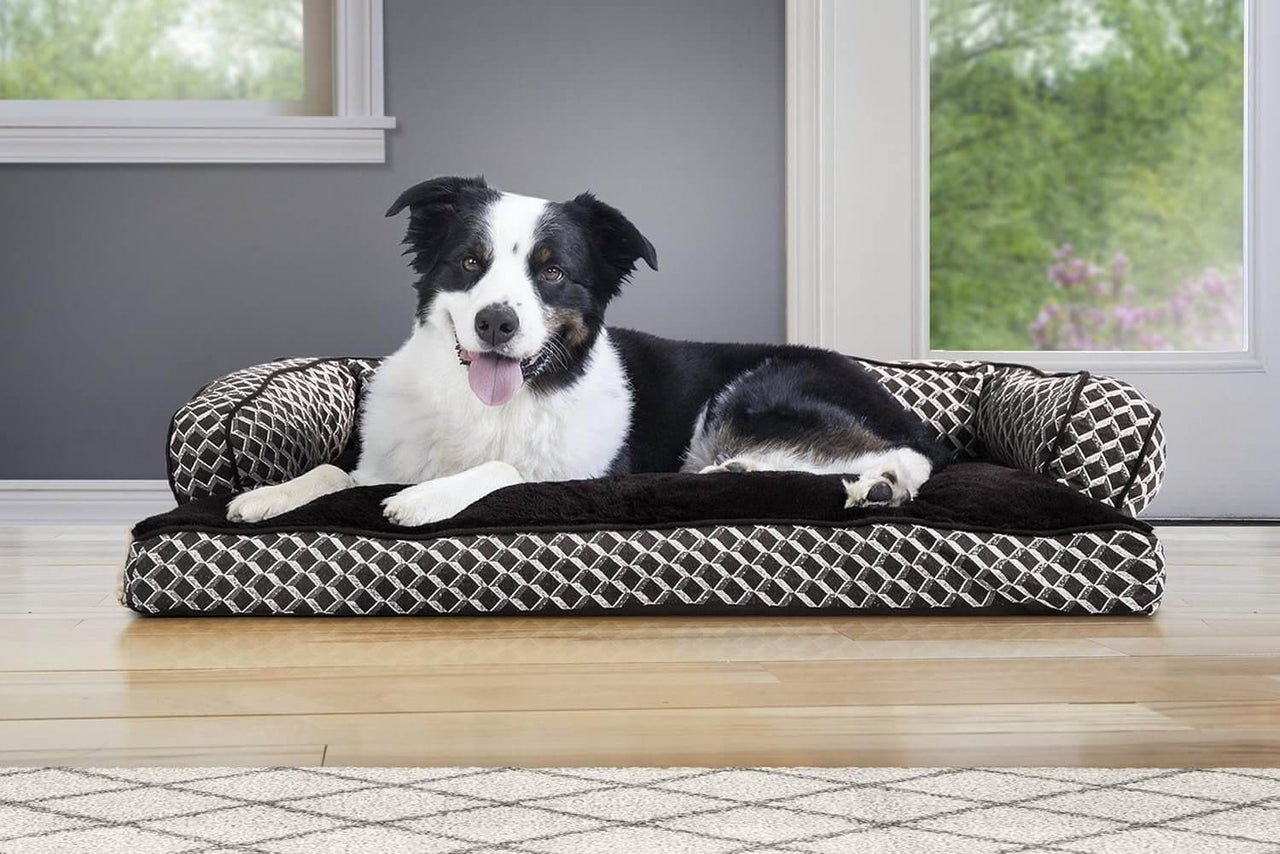 Luxurious Pillow Dog Bed | Luxury dog bed | Pillow dog bed | Washable pet bed | Large dog bed | Medium dog bed | Soft cushion pet bed | Dog bed with bolsters | Comfortable pet bed | Non-slip dog bed | Durable dog cushion