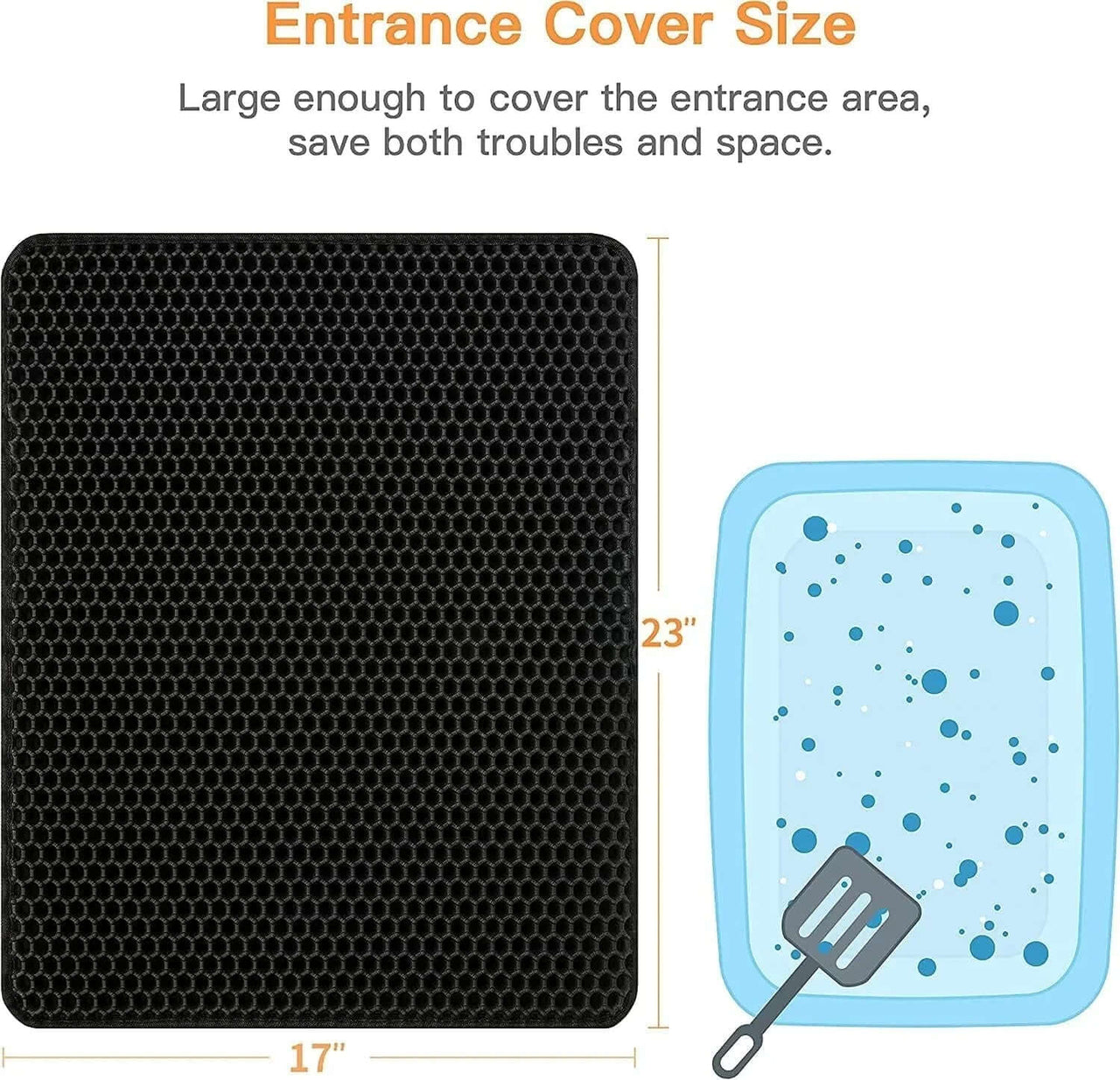Ultimate Cat Litter Trapping Mat | Cat litter trapping mat | Non-slip cat litter mat | Waterproof litter catcher | Double-layer cat mat | Easy clean litter mat | Pet litter control mat | Durable EVA cat mat | Anti-tracking litter mat | Large cat litter pad | Soft cat paw-friendly mat