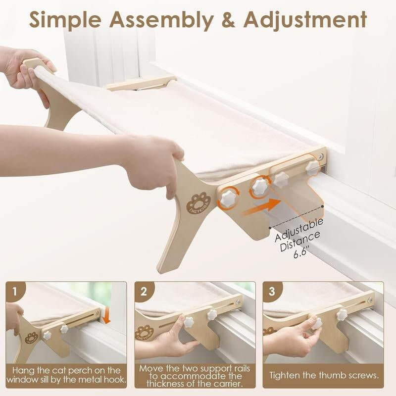 Comfortable Cat Window Perch Hammock Perfect for Indoor Cats - Cosrac