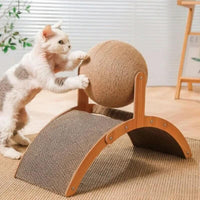 Engaging Cat Scratcher Ball - Inclined Sisal Scratch Board for Indoor Cats and Kittens - Cosrac