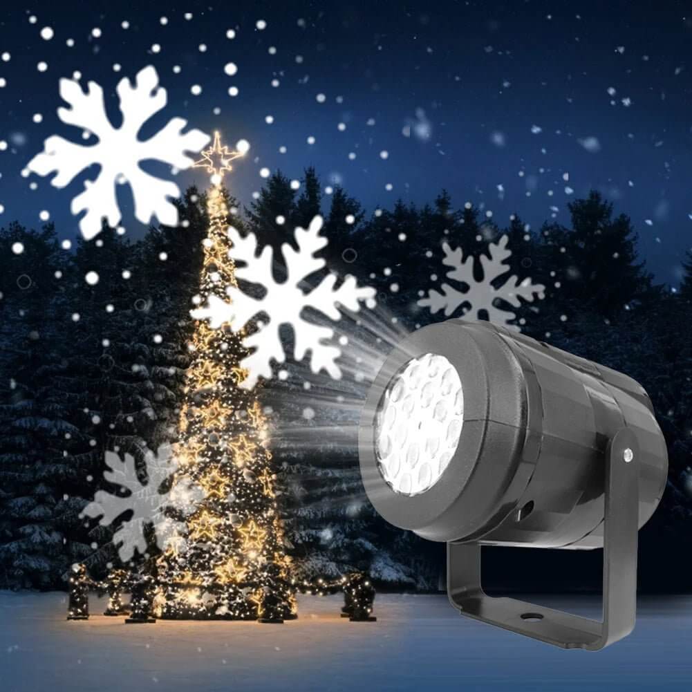 LED Snowflake Projector Light  | Magical Rotating Snowflake Projector Light - Transform Your Holidays with Stunning LED Displays! - Cosrac