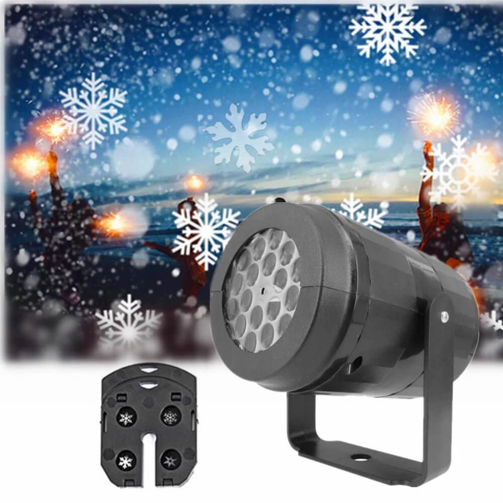 LED Snowflake Projector Light  | Magical Rotating Snowflake Projector Light - Transform Your Holidays with Stunning LED Displays! - Cosrac