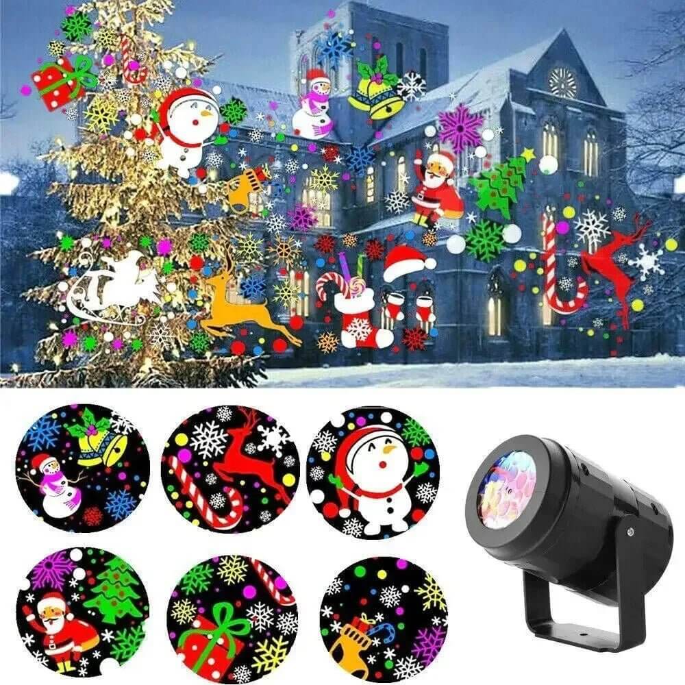 LED Snowflake Projector Light  | Magical Rotating Snowflake Projector Light - Transform Your Holidays with Stunning LED Displays! - Cosrac