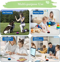 pet communication buttons | Unlock Your Pet's Voice: 4 Recordable Talking Buttons for Easy Communication & Fun Training! - Cosrac